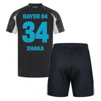 Bayer Leverkusen Granit Xhaka #34 3rd trikot Kinder 2024-25 Kurzarm (+ Kurze Hosen)